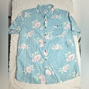 Floral Blue Men's Shirt